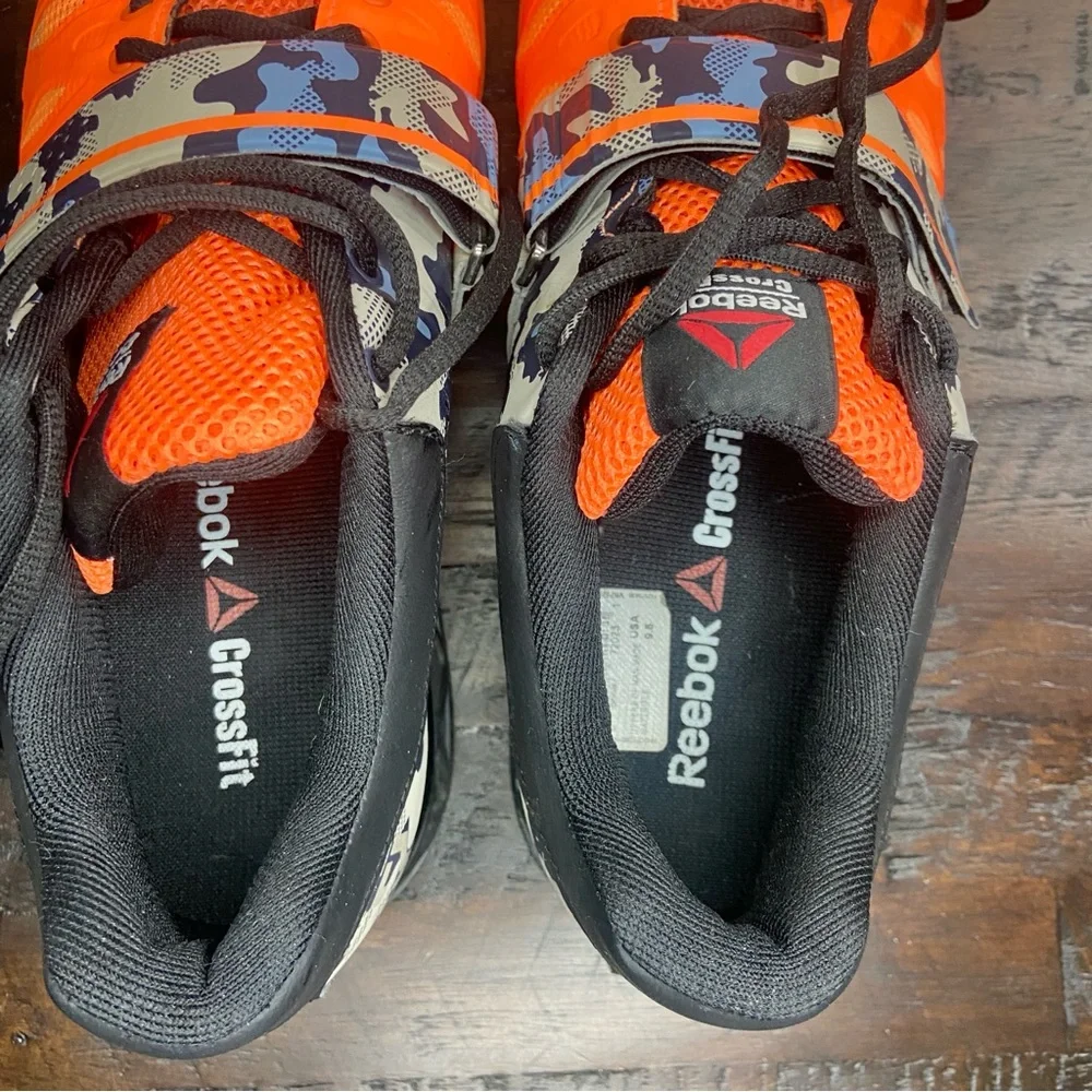 Reebok Men’s Crossfit Lifter 2.0 Electric Peach 9.5 Blue Camo